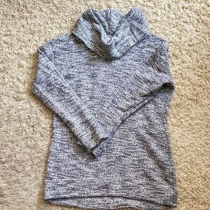 Merona Size M Gray Tunic Cowl Neck Sweater